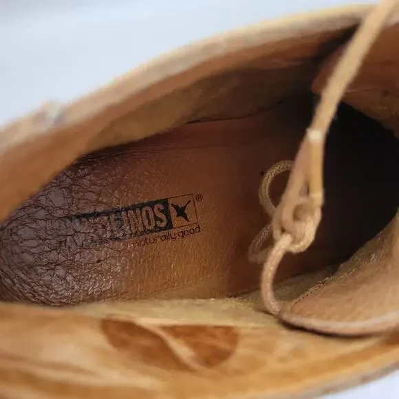 Pikolinos Women’s Ankle Boots 2 Tone Brown Lace Up Comfort Shoes US 7 EUR 37 - Picture 11 of 11